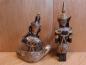 Preview: 2 Bronze-Figuren, Tempel-Musiker und -Tänzerin - Thailand -  2. Hälfte 20. Jahrhundert