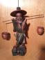 Preview: Holz-Figur, Fischer mit Wasserkrügen  - Japan -  Mitte 20. Jahrhundert