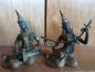 Preview: 1 PaarTempelwächter, Musikanten, Bronzefiguren -Thailand - Mitte 20. Jahrhundert