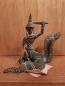 Preview: Krieger mit Kobra, Bronze-Figur -Thailand - Mitte 20. Jahrhundert