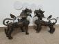 Preview: 2 Bronze-Figuren, Fu-Hunde  - China - 20. Jahrhundert