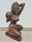 Preview: Holz-Skulptur, Barbusiges Mädchen  - Bali - 20. Jahrhundert