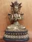Preview: Bronze-Figur, Weiße Tara  - Nepal - Mitte 20. Jahrhundert