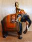 Preview: Holz-Figur, Elefanten-Reiter  - Indien - 20. Jahrhundert