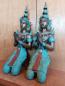 Preview: 2 Bronze-Figuren, Teppanome  - Thailand - Mitte 20. Jahrhundert