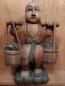 Preview: Holz-Figur, Junge mit zwei Eimern  - Asien - 20. Jahrhundert