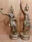 Preview: 2 Bronze-Figuren, Tempeltänzer und -Tänzerin  - Thailand - 20. Jahrhundert