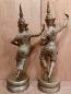 Preview: 2 Bronze-Figuren, Tempeltänzer und -Tänzerin  - Thailand - 20. Jahrhundert