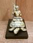 Preview: Bakelit-Figur, Mann auf Schildkröte  - Japan - Mitte 20. Jahrhundert