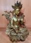 Preview: Messing-Figur, Grüne Tara (74cm) - Tibet - Mitte 20. Jahrhundert