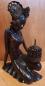 Preview: Holz-Figur, Frau mit Lotusblüte - Bali - Mitte 20. Jahrhundert