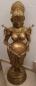 Preview: Messing-Figur, Göttin Laksmi  - Indien - Mitte 20. Jahrhundert