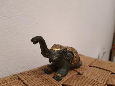 Elefant, eine kleine Bronze-Figur - Thailand -