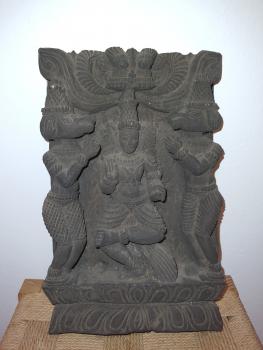 Holz-Relief, Gottheit - Thailand - 2. Hälfte 19. Jahrhundert