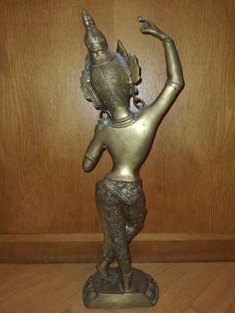 Messing-Figur, Göttin Tara - Indien - 2. Hälfte 20. Jahrhundert