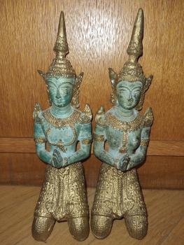 2 Tempelwächter, Teppanome  - Thailand - 1. Hälfte 20. Jahrhundert