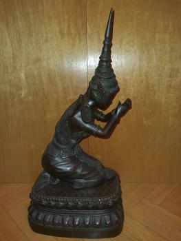 Bronze-Figur, Tempeltänzerin - Thailand - 1. Hälfte 19. Jahrhundert