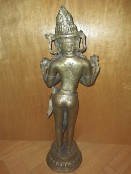 Messing-Figur, Tara - Indien - Mitte 20. Jahrhundert