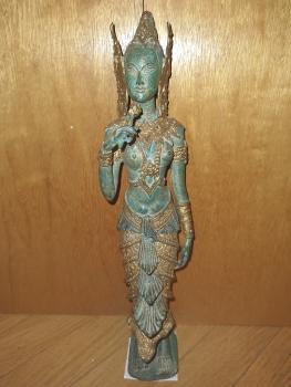 Tempeltänzerin, Bronze-Figur - Thailand - Mitte 20. Jahrhundert