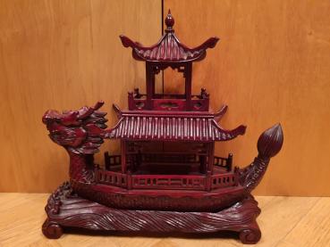 Holz-Figur, Drachenschiff - China - Ende 19. Jahrhundert