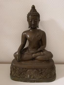 Buddha-Figur, Bronze -Thailand - Anfang 20. Jahrhundert