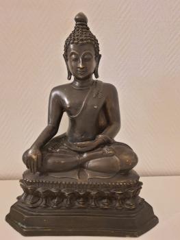 Buddha-Figur, Bronze -Thailand - Anfang 20. Jahrhundert