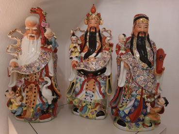 3 Figuren, Porzellan  - China - 20. Jahrhundert