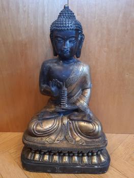 Buddha-Figur, Bronze - Tibet - Mitte 19. Jahrhundert