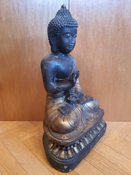 Buddha-Figur, Bronze - Tibet - Mitte 19. Jahrhundert