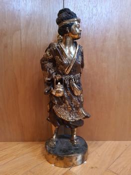 Bronze-Figur, Frau mit Kind - Vietnam - Anfang 20. Jahrhundert