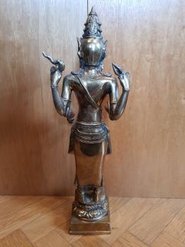 Messing-Figur, Shiva - Indien - Mitte 20. Jahrhundert