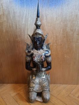 Bronze-Figur, Apsara im Gebet - Thailand -  21. Jahrhundert
