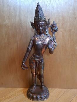 Bronze-Figur, Tara - Indien - 1. Hälfte 20. Jahrhundert