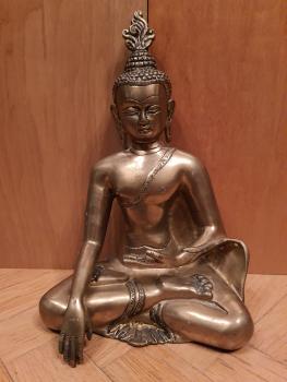 Messing-Figur, Buddha - Nepal - Anfang 20. Jahrhundert