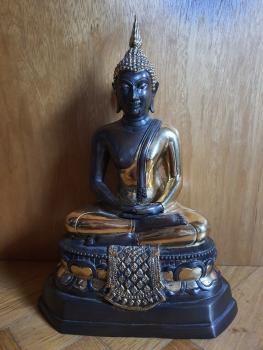 Buddha-Figur, Bronze - Thailand - 2. Hälfte 20. Jahrhundert