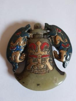 2 Amulette, Harter Stein  - China - Ende 20. Jahrhundert