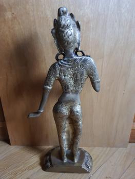 Bronze-Figur, Tara - Indien - Mitte 20. Jahrhundert