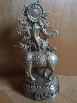 Messing-Figur, Krishna  - Indien - 21. Jahrhundert