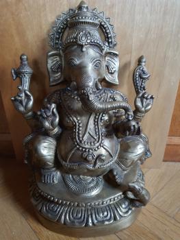 Messing-Figur, Ganesha  - Indien -  20. Jahrhundert