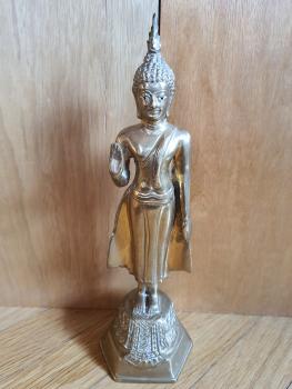 Messing-Figur, Buddha-Montag  - Thailand - 2. Hälfte 20. Jahrhundert
