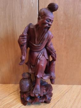 Holz-Figur, Fischer  - Vietnam - 20. Jahrhundert