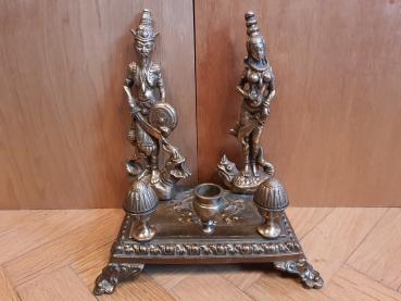 Messing-Figur, Kerzenhalter - Indien - 20. Jahrhundert