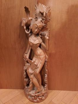 Holz-Figur, Göttin  - Bali - 20. Jahrhundert