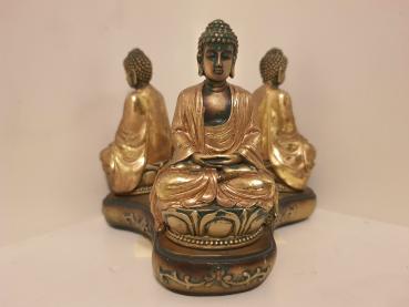 3 Buddhas auf Tableau, Deko - Thailand -