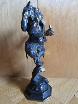 Ganesha auf Schlange tanzend - Bronze-Figur - 20. Jahrhundert
