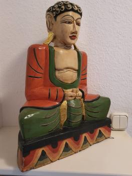 Buddha-Figur, Holz - Bali - 2. Hälfte 20. Jahrhundert