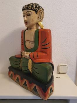 Buddha-Figur, Holz - Bali - 2. Hälfte 20. Jahrhundert