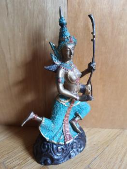 Tempeltänzerin und Musikerin, Bronze - Thailand - 20. Jahrhundert
