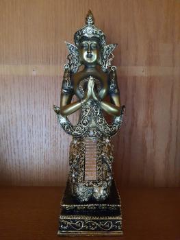 Apsara-Figur, mit viel Glitzer  - Thailand - 21. Jahrhundert