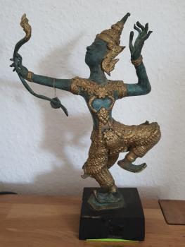 Bronze-Figur, Thai Rama -Thailand - Mitte 20. Jahrhundert